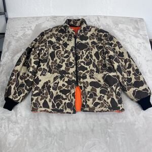 VTG Walls Blizzard Pruf Jacket Mens Large Camo Reversible Hunting Outdoor Field